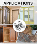 Applications of 4 Pack Stainless Steel 180 Degree Hidden Cabinet Hinges for Frameless Doors, shown in various settings