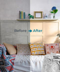Before and after of a wall painted with Snag This Featherweight Electric Paint Sprayer With A Quick Swap Cup And 20 Oz Capacity For Dead Simple Cabinet Fence Door And Wall Painting Jobs That Fly Off In A Snap Keeps Your Hands Fresh.