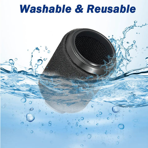 Heavy Duty Vacuum Filter Replacement For 5 To 20 Gallon Wet Dry Vacuums Compatible With Husky 6 To 9 Gallon Models 2 Pack in water