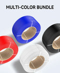 Black red blue white PLA Plus 2.0 No Spool Filament Refill Bundle 4x1kg 1.75mm for Bambu Lab 3D Printers Space Saver Refill Pack