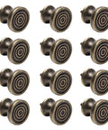 Antique Mini Drawer Knobs And Pull Handles For Dressers Cabinets And Jewelry Boxes With Self Tapping Screws 12 pack vintage bronze knobs