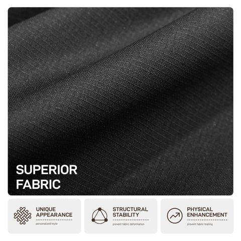 Close-up of black fabric used in Folding Push Wagon With Brakes, Portable Collapsible Shopping Cart for superior durability.