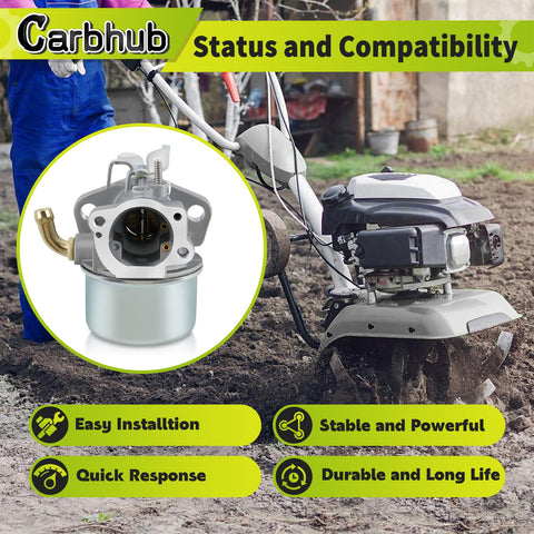 Carburetor Replacement For 591925 698479 693518 698475 and Craftsman Tiller engine with key benefits icons