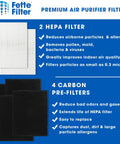 2 H13 True HEPA Filters with 4 Enhanced Activated Carbon Pre Filters Replacement Set for Coway AP 1512HH And Airmega 200M Air Purifiers