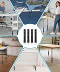 Heavy Duty Carbon Steel Table Leg Extenders deliver top shelf support on various tables for better posture and height adjustment.