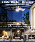 Kick Back And Chill With This Wireless Ceiling Fan 20 Inches Powered By 20000mAh Battery And Smooth Led Lighting Remote Control For Backyard Gazebo Setup with three color modes.