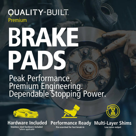 Premium Ceramic Front Brake Pads 1001-1910C Fits 2015-2024 Cadillac Chevrolet GMC SUVs for Smooth, Quiet Stops