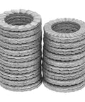 30 Pair M10 Double Layer Self Locking Wedge Shaped Anti Vibration Safety Washers Built From Heavy Manganese Steel stacked.