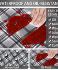 Cleaning spill on fitted waterproof picnic table cover set with bench covers heavy duty elastic outdoor tablecloth for 6 foot rectangular tables