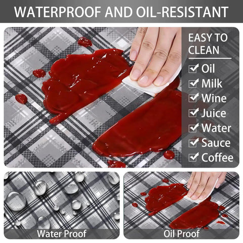 Cleaning spill on fitted waterproof picnic table cover set with bench covers heavy duty elastic outdoor tablecloth for 6 foot rectangular tables