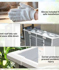 No Nonsense 8x4 Outdoor Storage Shed Made Of Waterproof Resin Plastic With installation gloves, pent roof, corner protectors