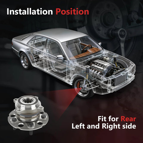 Rear Wheel Bearing And Hub Assembly For 2012 2016 Honda CR V AWD And 2013 2015 Acura RDX AWD 5 Lug With ABS 2 Piece Set Fits Rear