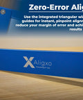 Undermount Drawer Slide Jig For Cabinet Hardware Installation pro-grade tool shown on wooden surface with blue alignment guide.