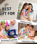 Flower Bouquet Building Kit For Adults And Kids 8 Plus, 13 colorful stems, 888 ABS bricks, gift for Mother's Day and birthdays