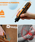 Hand holding 4V Mini Cordless Rotary Tool Kit With Digital Speed Display, highlighting lightweight design and compact size of 6.3 inches.