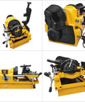 Heavy Duty Electric Pipe Threader Cuts 1/2 To 3 Inch BSPT NPT Pipes Like Butter 220V 750W Motor with detailed knob features.