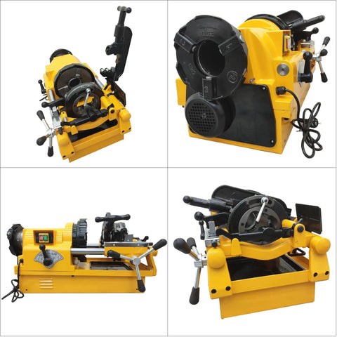 Heavy Duty Electric Pipe Threader Cuts 1/2 To 3 Inch BSPT NPT Pipes Like Butter 220V 750W Motor with detailed knob features.