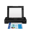 Front view of Portable Wireless Color Mobile Printer With Built In Battery For On The Go Printing, Compact Travel Friendly Design.