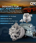 Beefy 100 Amp Chrome Alternator For GM Chevy 10Si 12V Self Exciting With 1 Or 3 Wire Delco Style Heavy Duty Replacement