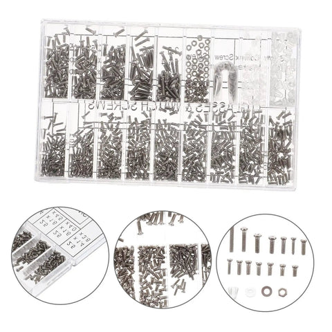 Assorted Eyeglass Repair Screws Kit For Sunglasses And Watches, Durable Metal Fasteners, Portable Set With Multiple Sizes