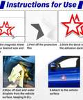 Instructions for using Custom Car Magnet Sheets 12 Inch By 4 Inch Flexible Blank Bumper Magnets For Cars Turn Any Sticker Into Magnetic Decor Easy Peel And Cut DIY Decals For Advertising And Personalization.