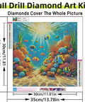 Ocean View 5D DIY Diamond Painting Kit For Adults And Newbies, Full Drill Art Set, 13.78 x 13.78 inches, ocean scene design.