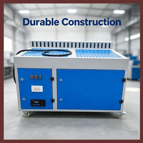 Industrial 220V Dust Collector for Welding Fume Extraction With High Efficiency, featuring durable construction and side suction plate.