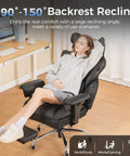 User reclining in Big and Tall Gaming Chair With Footrest Built For The Big And Tall Crew Heavy Duty Office Chair 400 Lb Capacity High Back