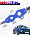 Upgrade Your Ride With This Slick 4 In 1 Auto Battery Terminal Cleaning Brush, 7.6 in blue with steel bristles for vehicle maintenance.