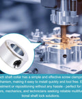 Two Piece One And One Quarter Inch Bore Shaft Collars Zinc Plated Solid Steel with Set Screws in industrial machine setup