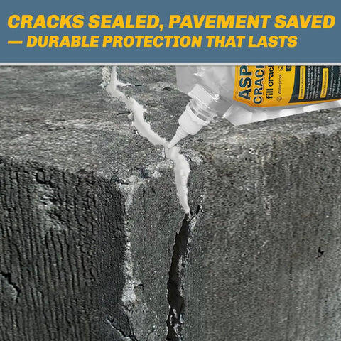 Heavy Duty Concrete Crack Filler Seals Cracks Fast, Waterproof Cement Repair for Driveways, Patios, Floors, 4.4 Lb tube in use