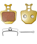 Metal Disc Brake Pads For Electric Bikes Fits Jetson Haze Formula ORO K18 K24 Bianco Giant DA6 DA7 DA8 Clarks VX833, front and back view.
