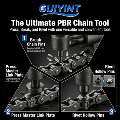 Motorcycle Chain Rivet Tool Replacement For Motion Pro PBR Chain Tool 08 0470 520 525 530 Chain Breaker Rivet Press Tool with guide