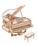 3D Wooden Piano Puzzle Kit For Adults, 223 Pieces, One To Twenty Scale, Gear Filled Wooden Music Box With Book Style Base, Dope Gift For Men And Women, Ideal Birthday Christmas Hobby Project, open piano model