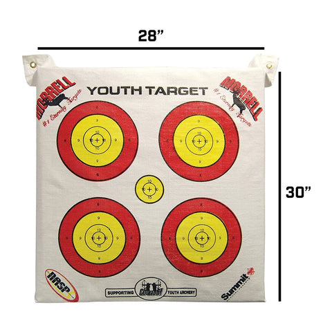 Two-Sided Archery Bag Target Set For NASP Practice, Four Shooting Spots Per Target, 28 By 10 By 28 Inches, Portable Outdoor Youth