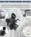 Dishwasher Circulation Pump Motor Assembly Replacement Parts Fits W10529163 W10885542 W10864037 W10816492 With Plug And Play Install And Reliable Performance For Most Models black and white dishwasher pump motor