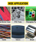 Wide application of materials including heat shrink tube, PVC tube, fiberglass tube, cable, velcro, and sheet.