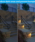 Right Angle LED Hardscape Light With 2700K 3000K 4500K Color Select Waterproof Corner Mount installed on steps