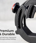 Close-up of Motorcycle Cruise Control Assist With Quick Release Button Anti Slip Throttle Lock showcasing the anti-skid inner ring in durable black.