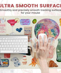 Large Anti Slip Desk Pad For Keyboard And Mouse With Stitched Edges Watercolor Style Desk Cover Big Mouse Pad for computer
