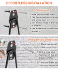 Installation instructions for Heavy Duty Steel Garage Hooks 14 Pack With Tough Non Slip Coating for plaster and concrete walls.