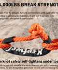 Beefy Heavy Duty Soft Shackle With UHMWPE Tow Connector Half Inch By Twenty Two Inches for 4x4 Towing, 56,000 lbs Strength