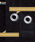 Heavy Duty Waterproof 18x24 Feet Black Poly Tarp Cover With Grommets 10mil Thick UV Resistant Tarpaulin featuring rustproof grommets