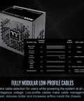Beefy 850W ATX 3.1 Power Supply With Native PCIe 5.1 Connector, 80 Plus Gold Efficiency, Smart Zero Fan, Quiet Operation, 12V 2x6 Pin Support, Rugged Build, 5 Year Warranty For High End Gaming Rigs, fully modular PSU with cable chart