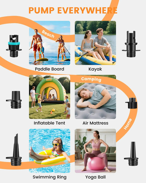Rechargeable Electric Paddle Board Pump With 20 PSI 13500mAh USB C Battery Portable SUP Air Pump For Inflatables Kayaks