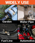 Pro Grade Heavy Duty Hose Clamps Kit With 185 Piece Set on garden water pipe, plumbing, fuel line, automotive use.