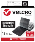 Heavy Duty Tape 12 Foot Roll Holds Up To 10 Lbs With Industrial Strength Adhesive packaging showing product details