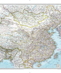 China Classic Wall Map Art Quality Print For Classrooms And Home Offices Large 30.25 by 23.5 Inch with rich colors