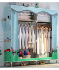 Straight Up Sturdy Portable Fabric Closet With Washable Tear Resistant Cover And Quick Pop Up Setup For Bulk Clothing Organization In Dorms Or Small Spaces As A Heavy Duty Wardrobe Gear with hanging clothes and accessories.