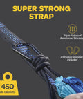 Heavy Duty Nylon Hammock Chair With 500 Lb Capacity For Camping And Travel, Double Or Single Size, Includes Tree Straps And Attached Carry Bag